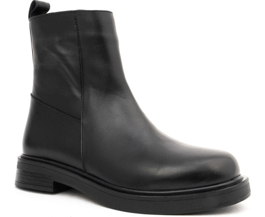 black casual closed booties