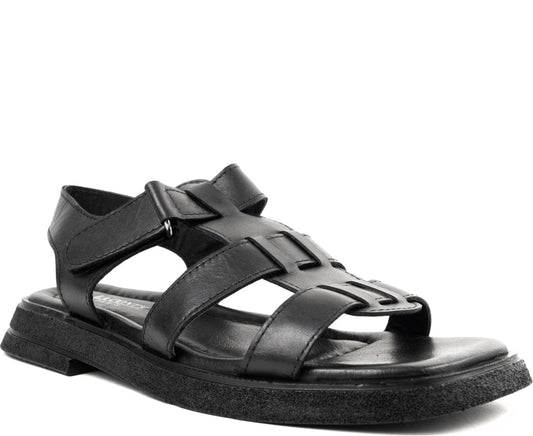 black casual open sandals