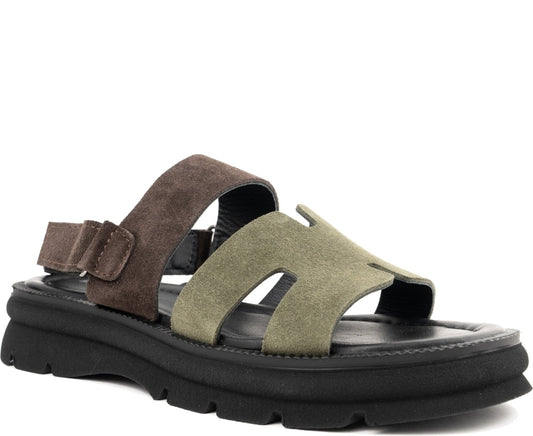 brown casual open sandals