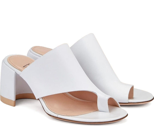Moon Thong White Rosa