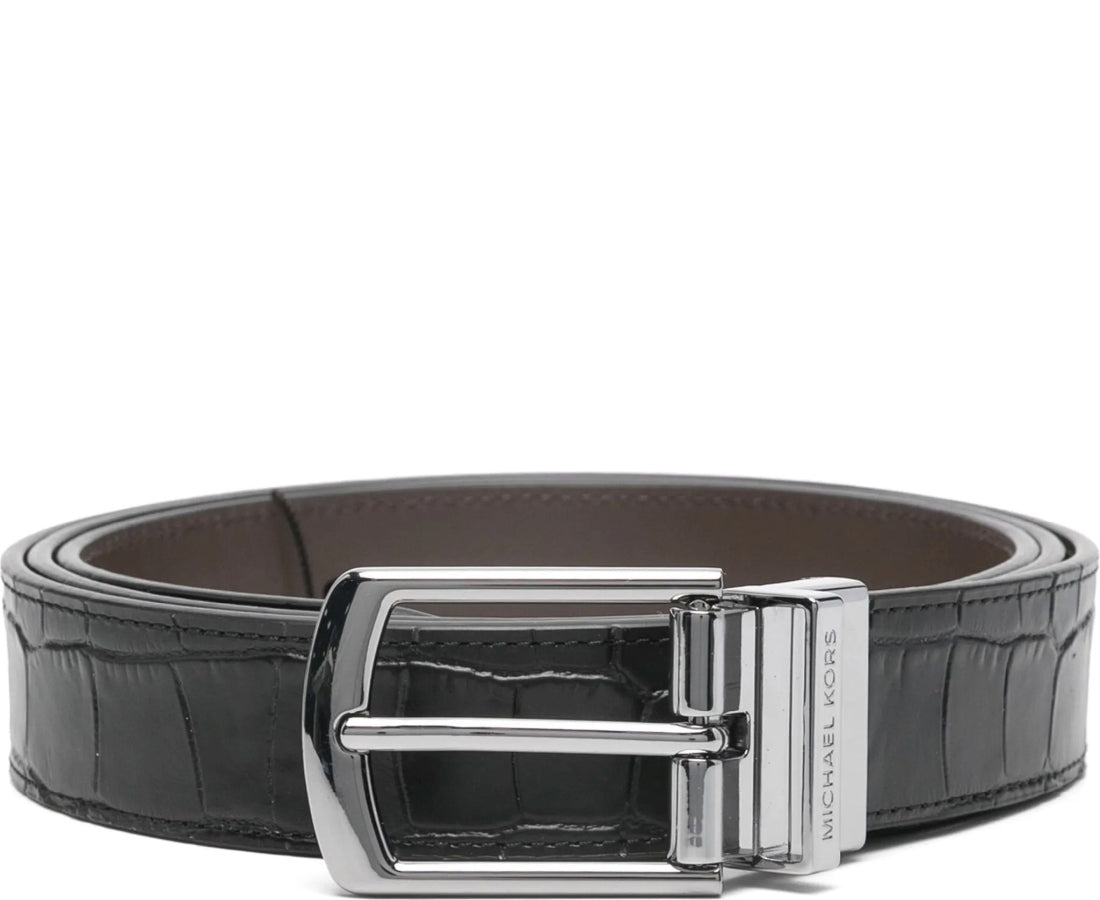 snake embossed belt