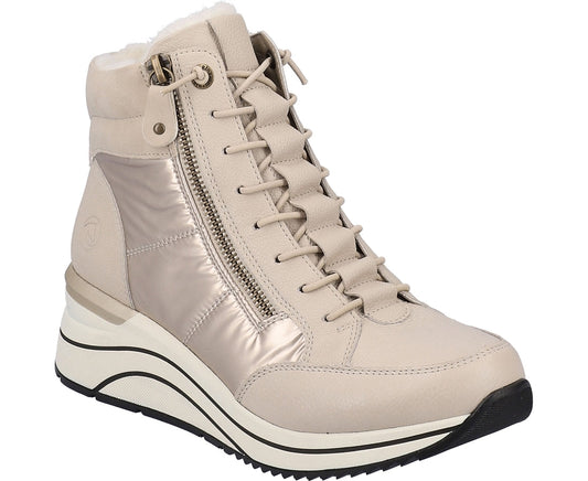 beige casual closed booties