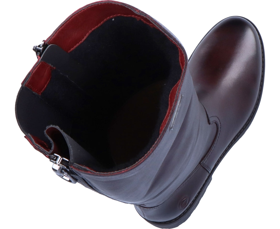 red casual closed boots
