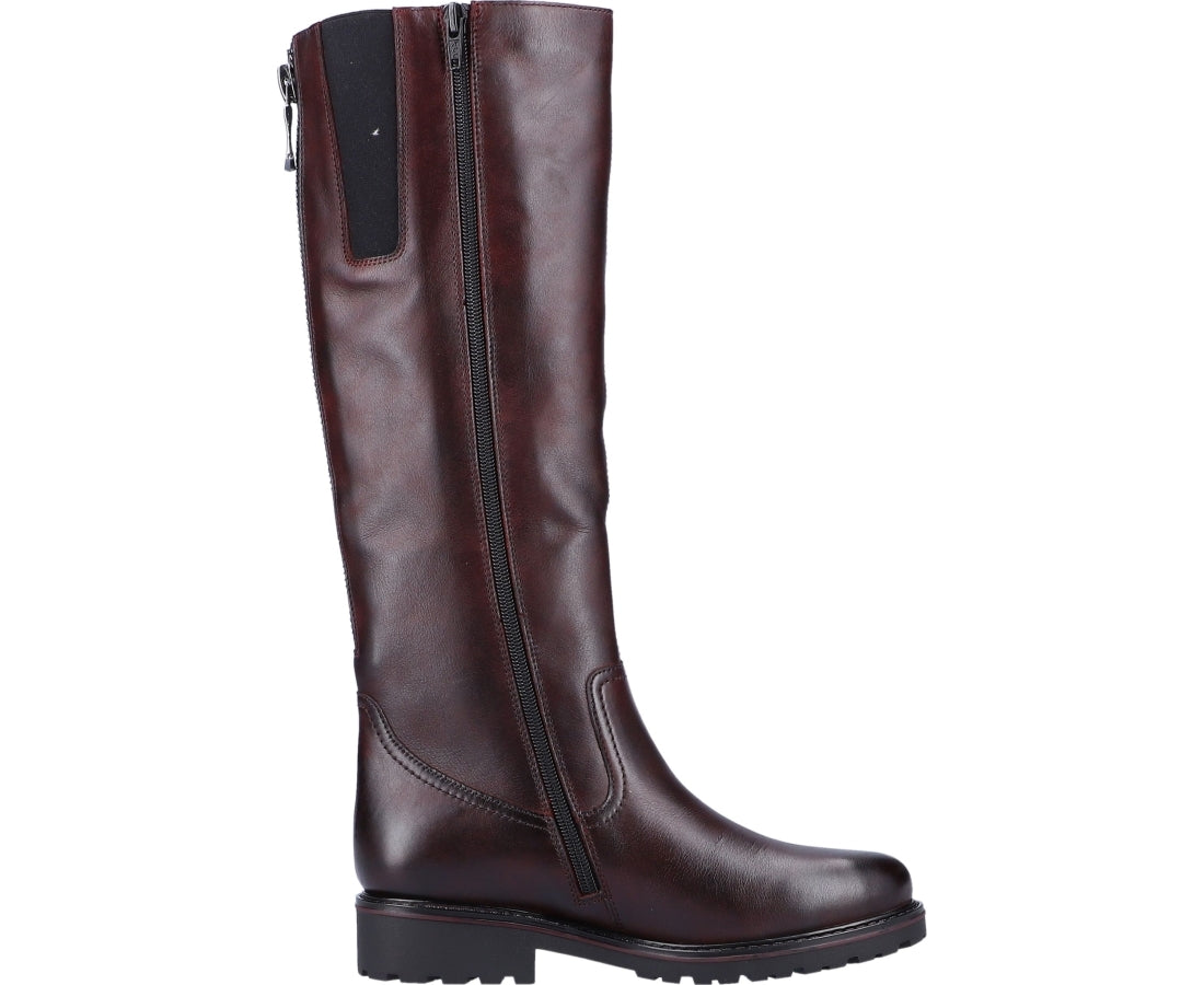 red casual closed boots