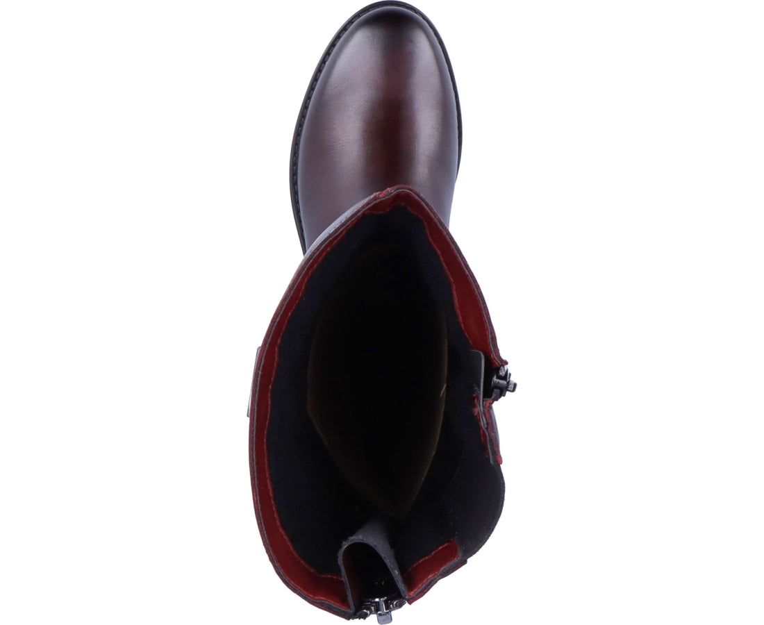 red casual closed boots