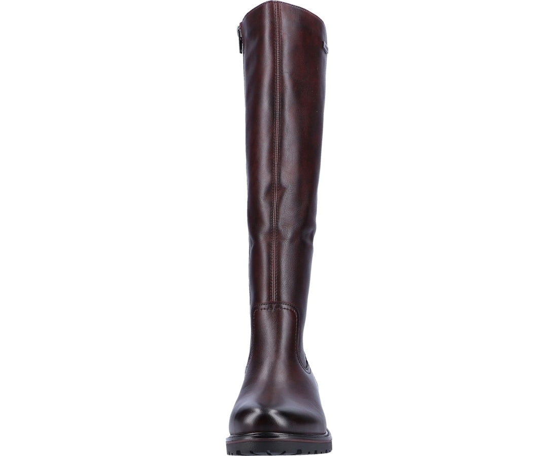 red casual closed boots