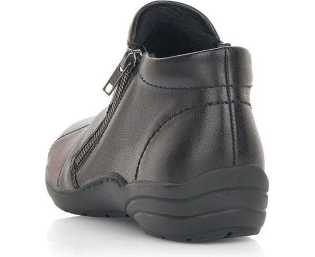 black combination casual closed ladies short boots