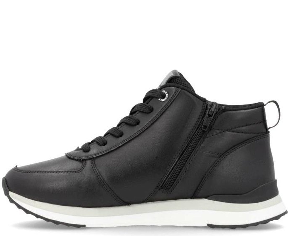 black casual closed ladies mid height boots