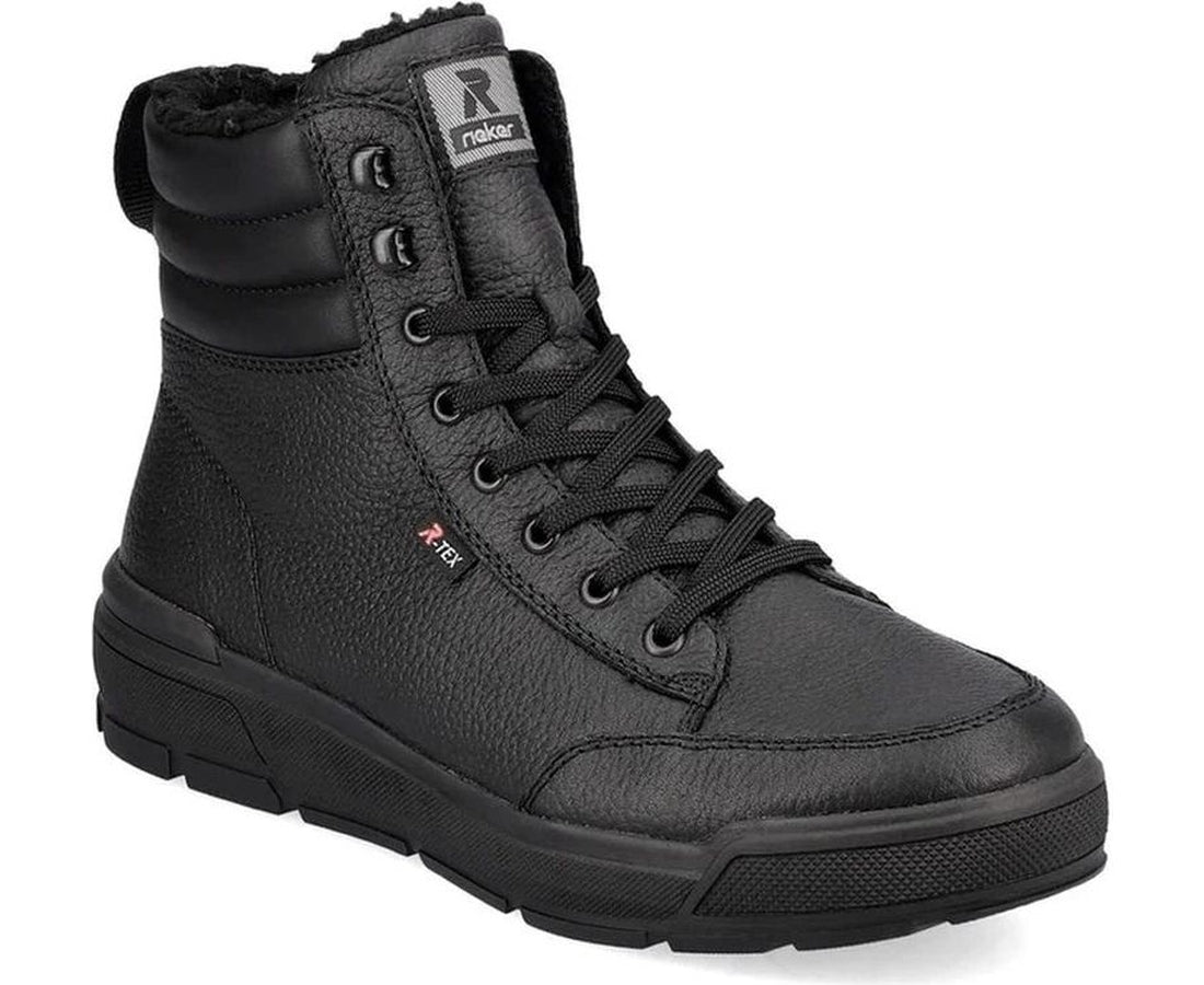 black casual closed men's boots