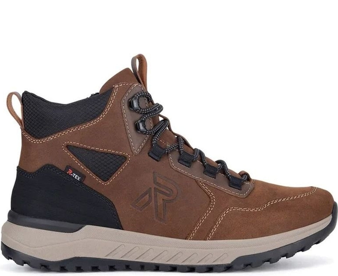 brown combination casual closed men's boots