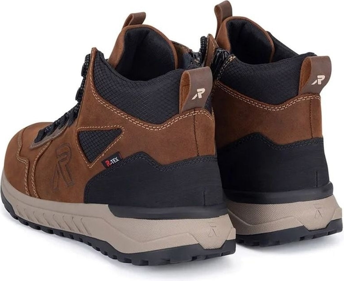 brown combination casual closed men's boots