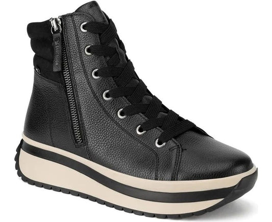 black casual closed ladies mid height boots