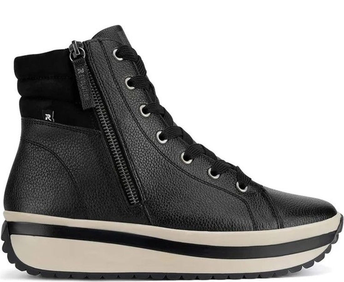 black casual closed ladies mid height boots