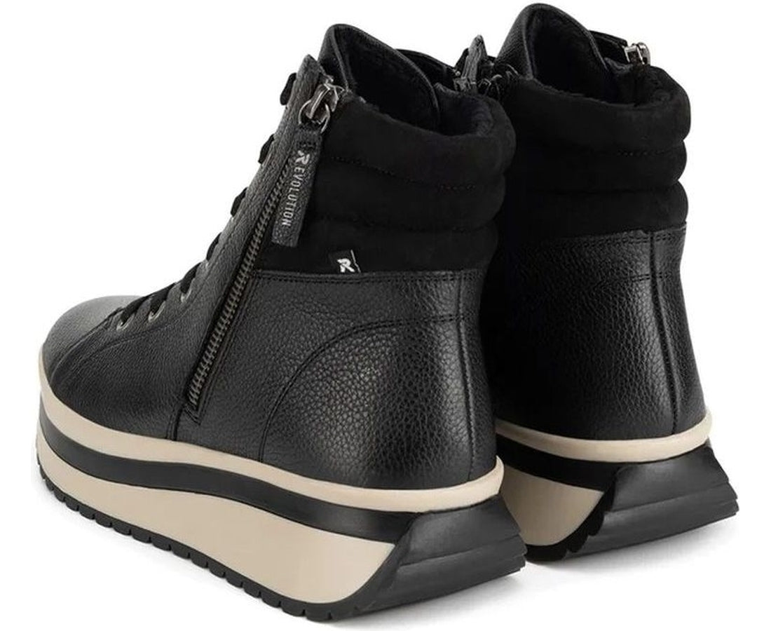 black casual closed ladies mid height boots