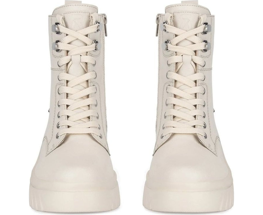 beige casual closed ladies mid height boots