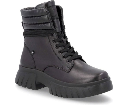 black casual closed ladies mid height boots