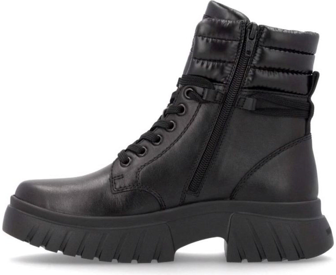 black casual closed ladies mid height boots
