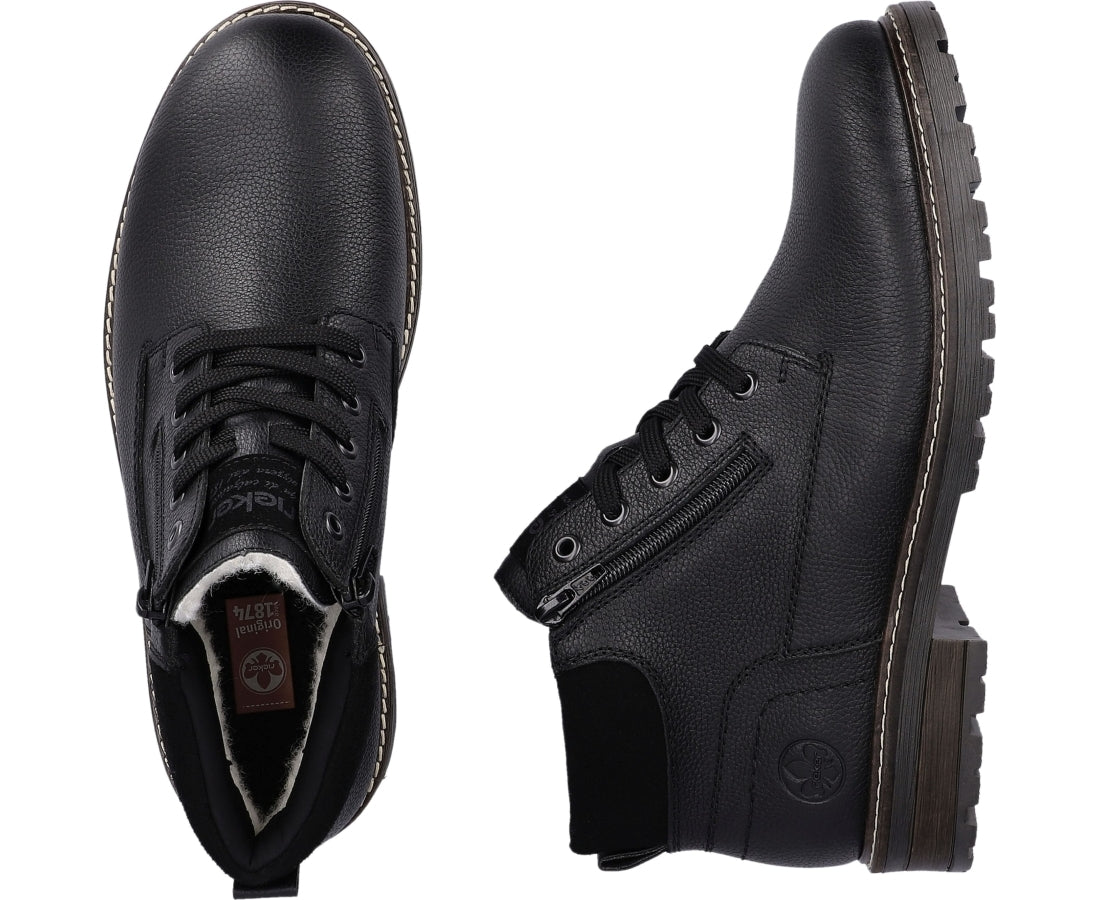 black casual closed booties