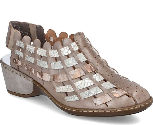grey casual part-open sandals