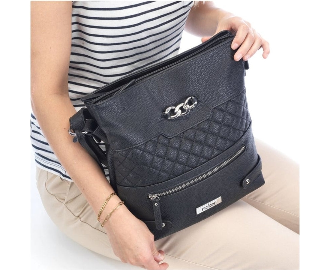 black casual handbag