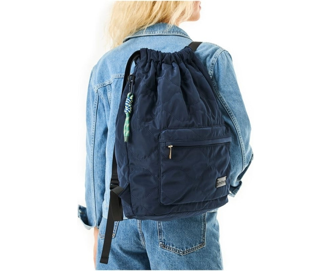 blue casual handbag