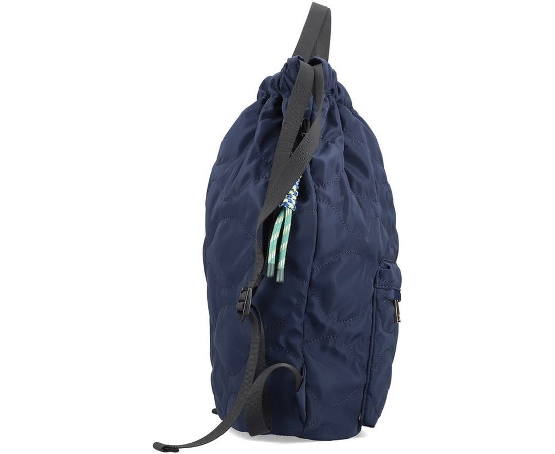 blue casual handbag