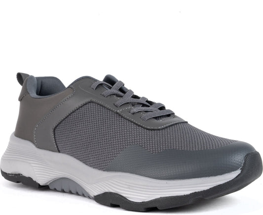 grey closed sneakers