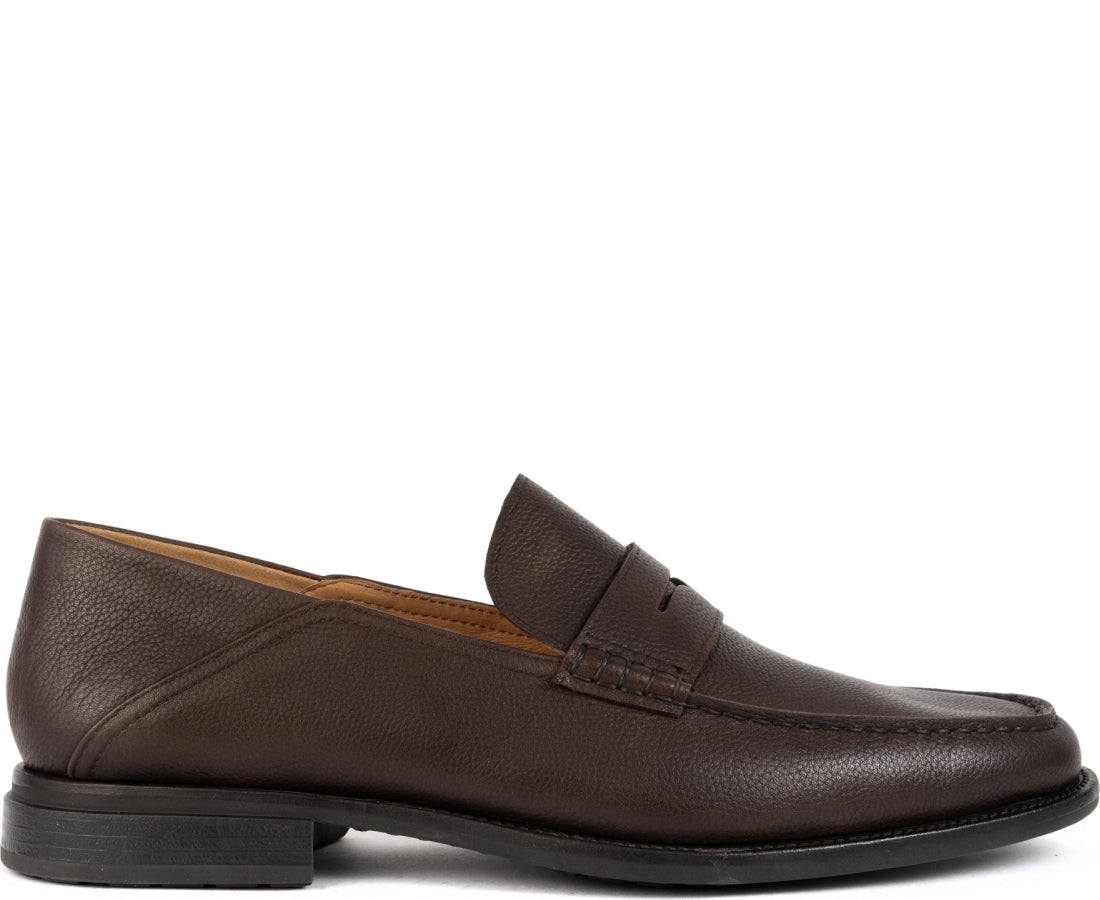 brown casual closed loafers