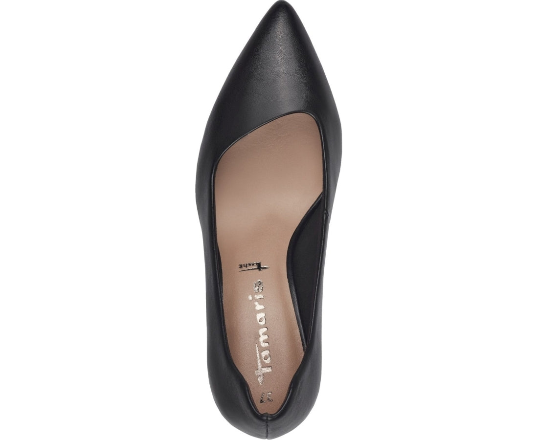 black elegant closed pumps