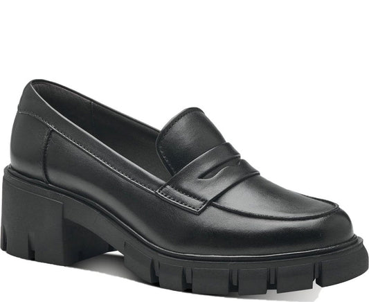 black casual closed loafers