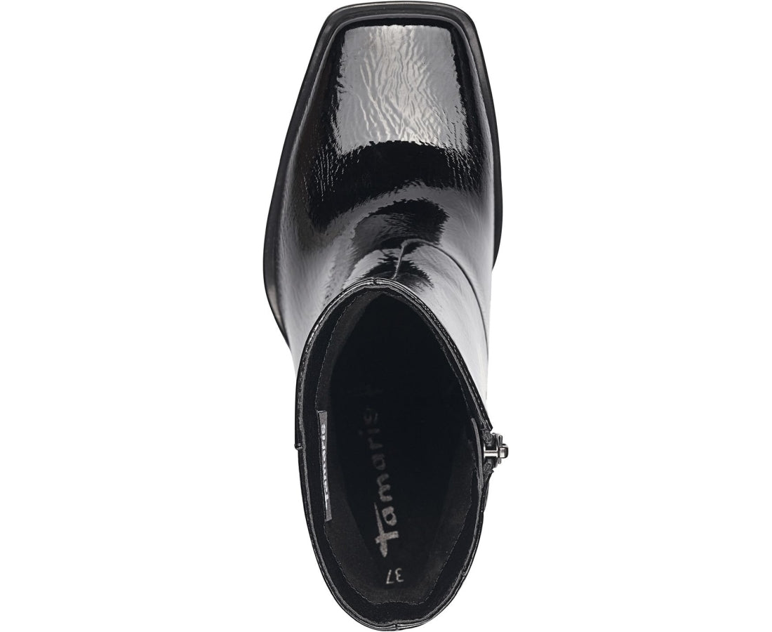 black elegant closed booties