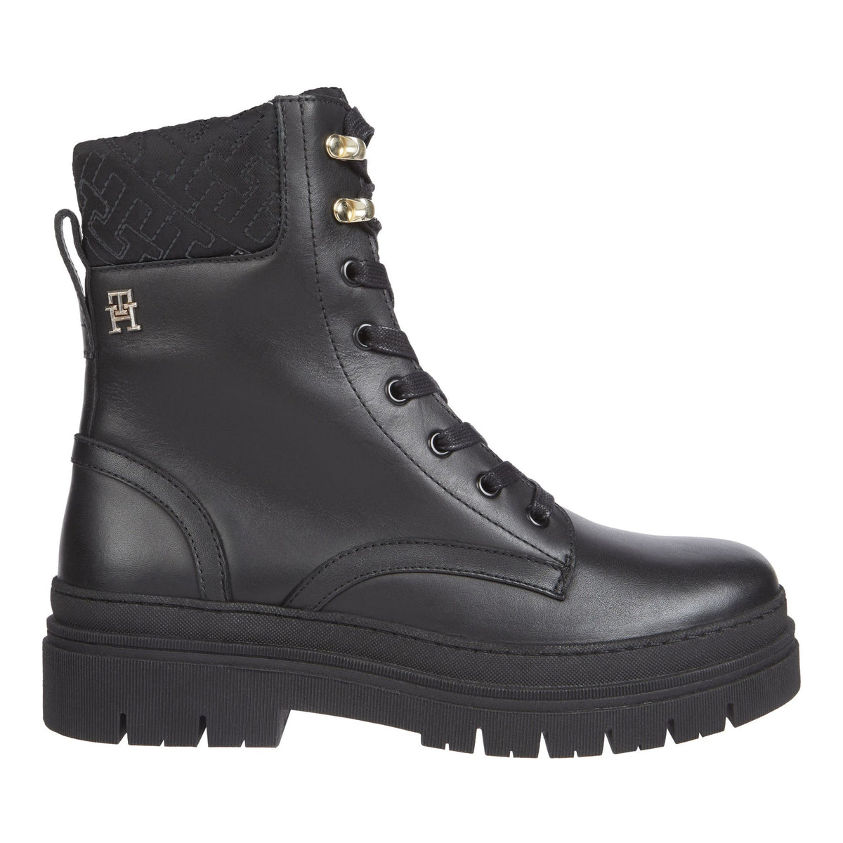 Women's Black Cleated Ankle Boots