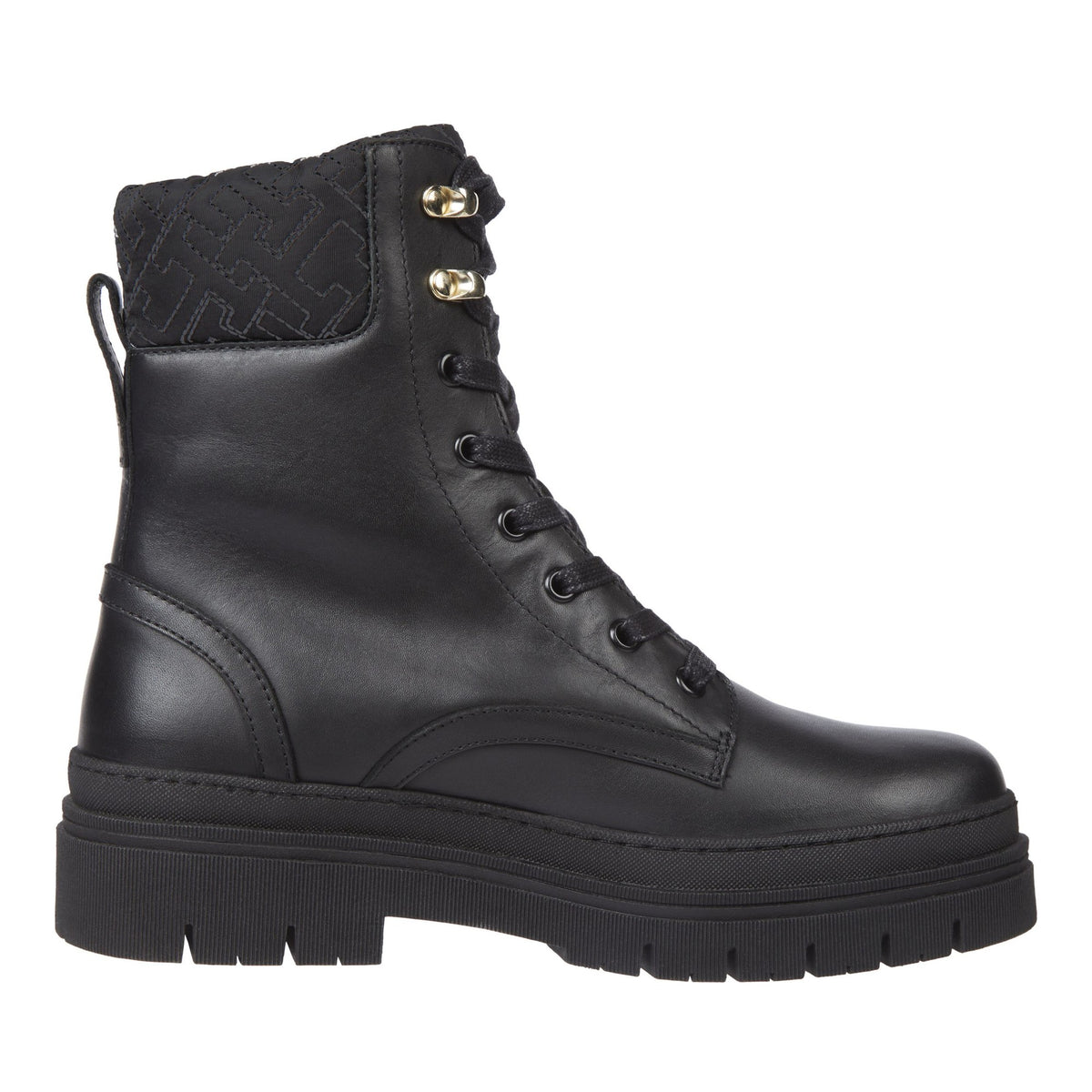 Women's Black Cleated Ankle Boots