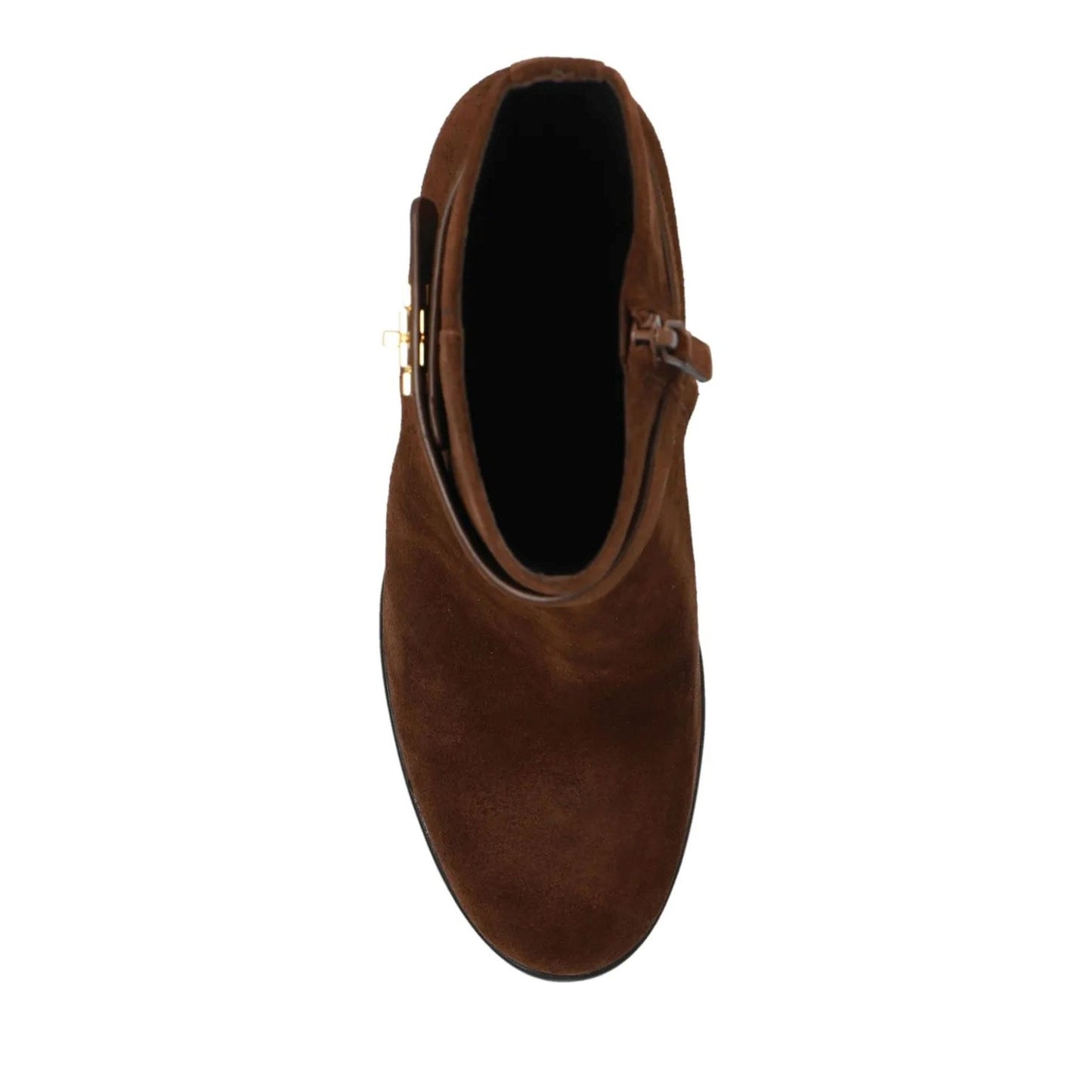 T Lock Women's Brown Ankle Boots