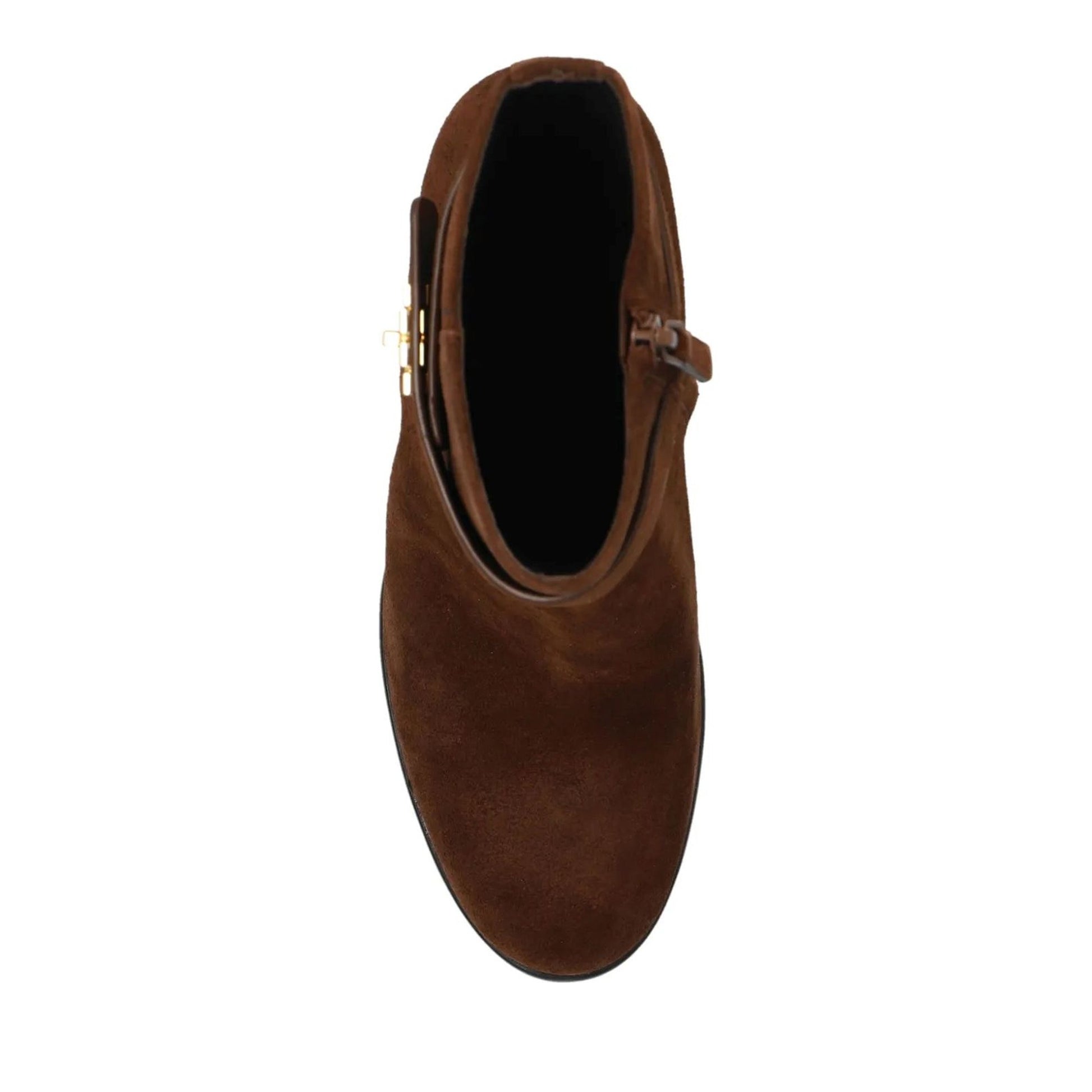 T Lock Women's Brown Ankle Boots