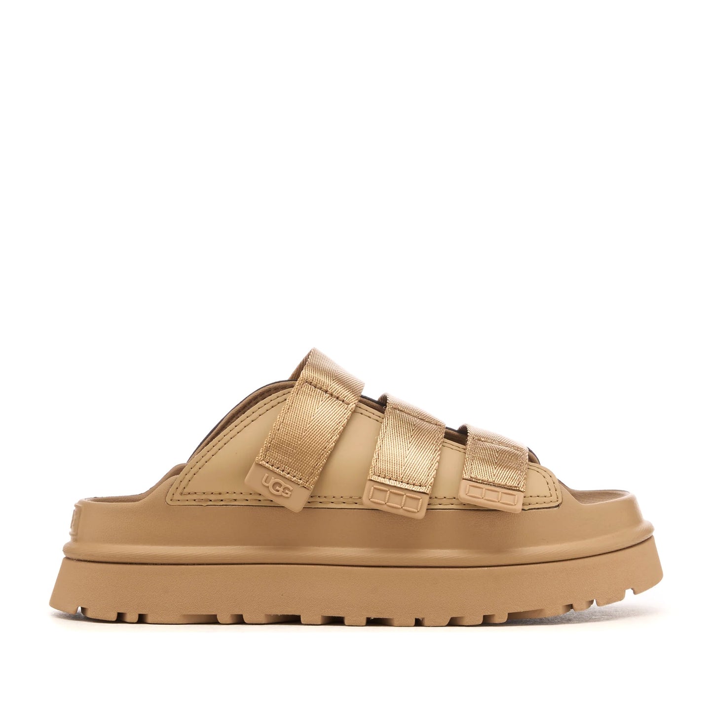 Golden Glow Slide Women's Beige Open-Toe Slippers