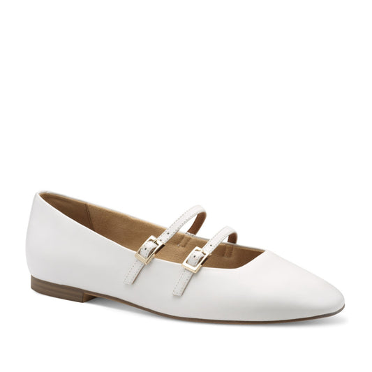 Women's White Ballet Flats