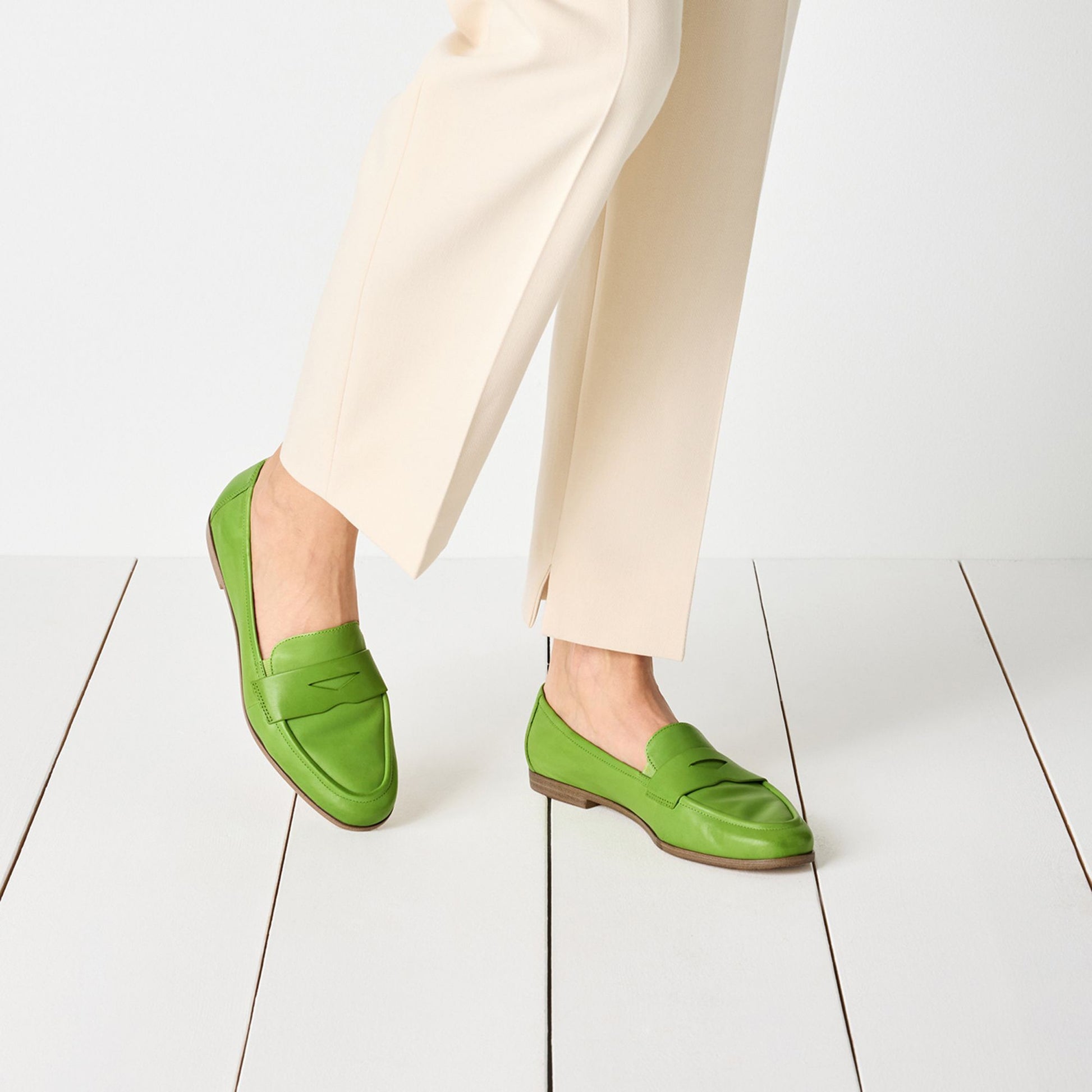 Women's Green Moccasins
