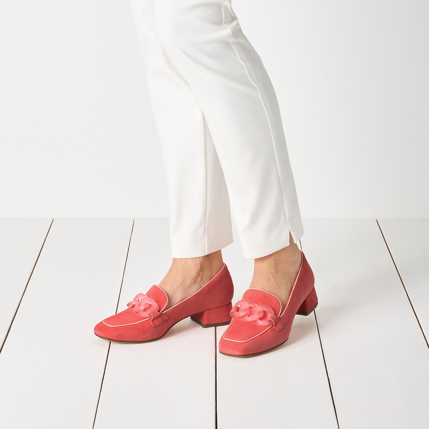 Women's Red Loafers