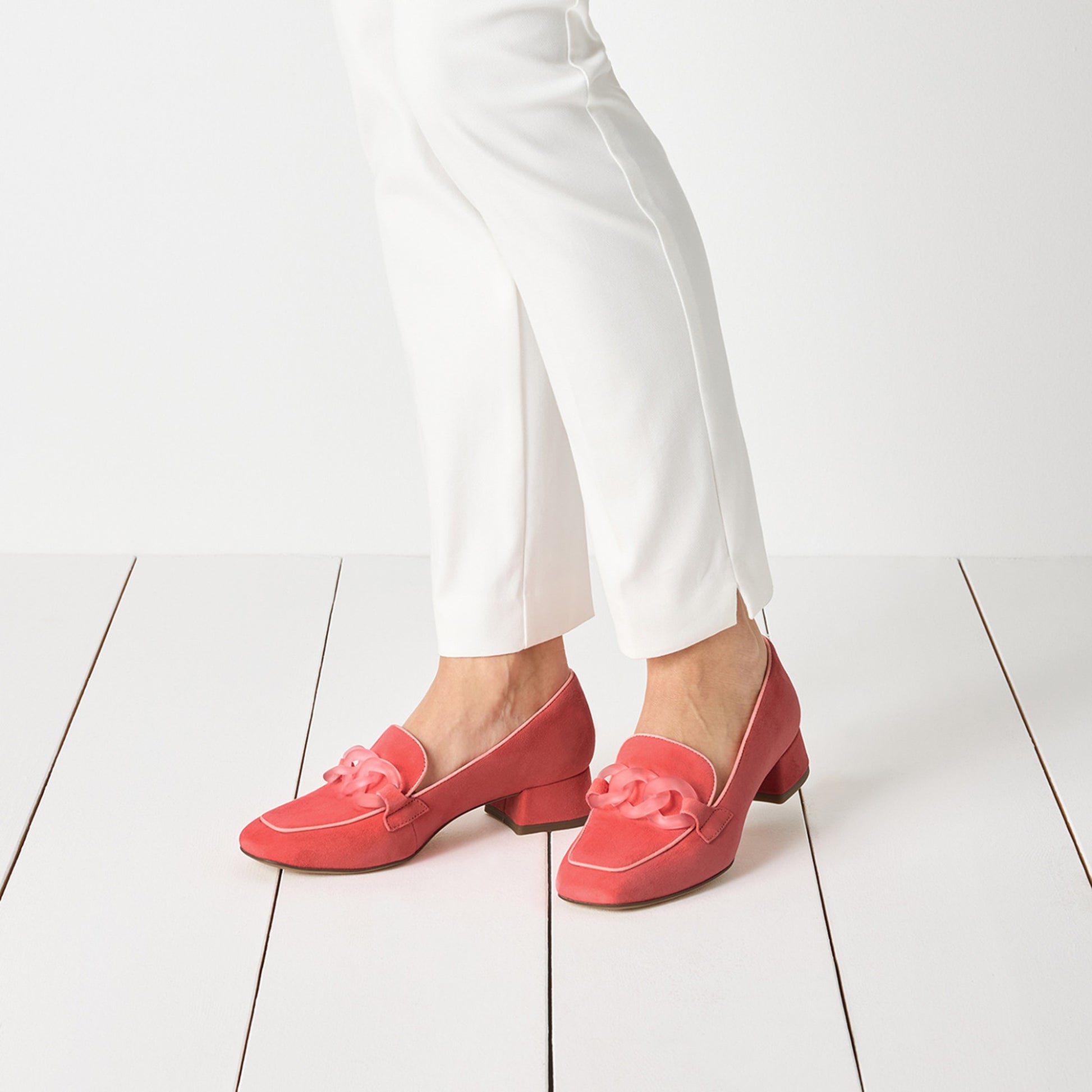 Women's Red Loafers