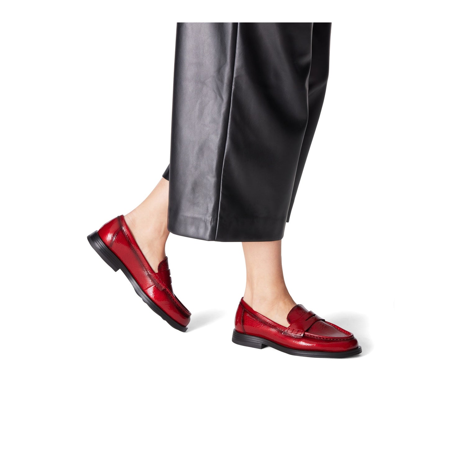 Women's Red Loafers