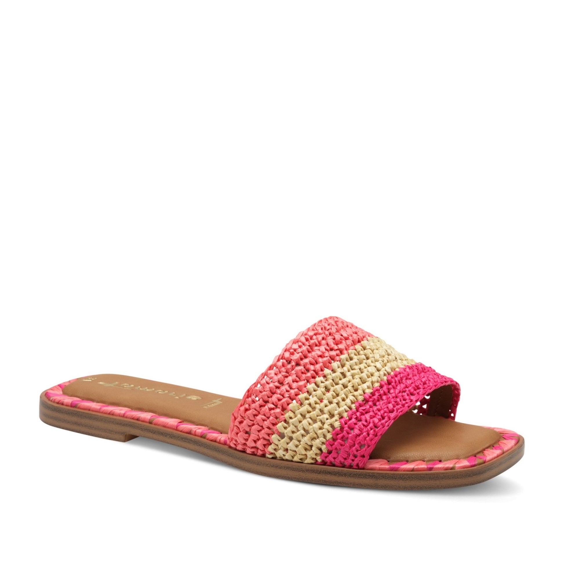 Women's Multicolor Open-Toe Slippers