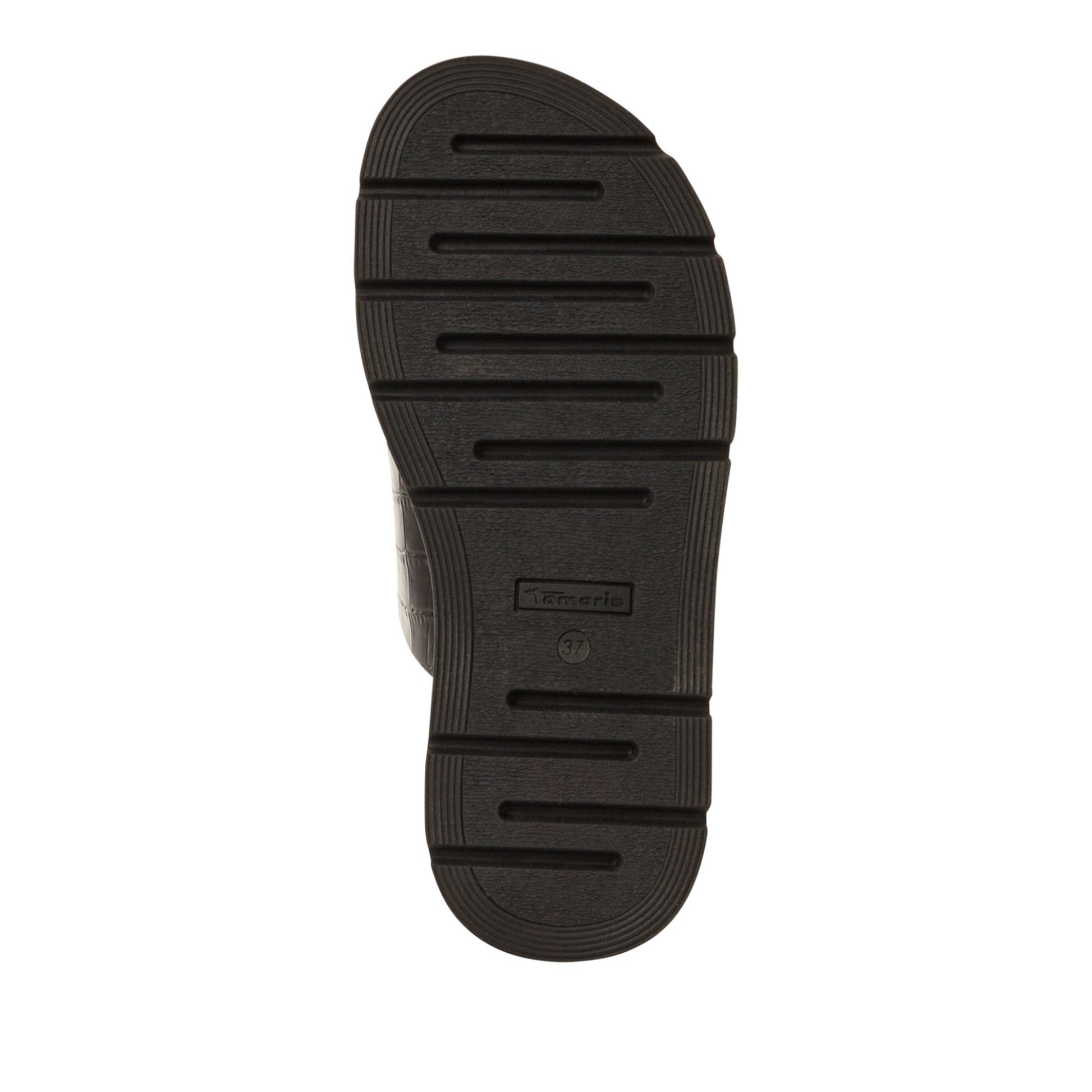 Women's Black Open-Toe Slippers