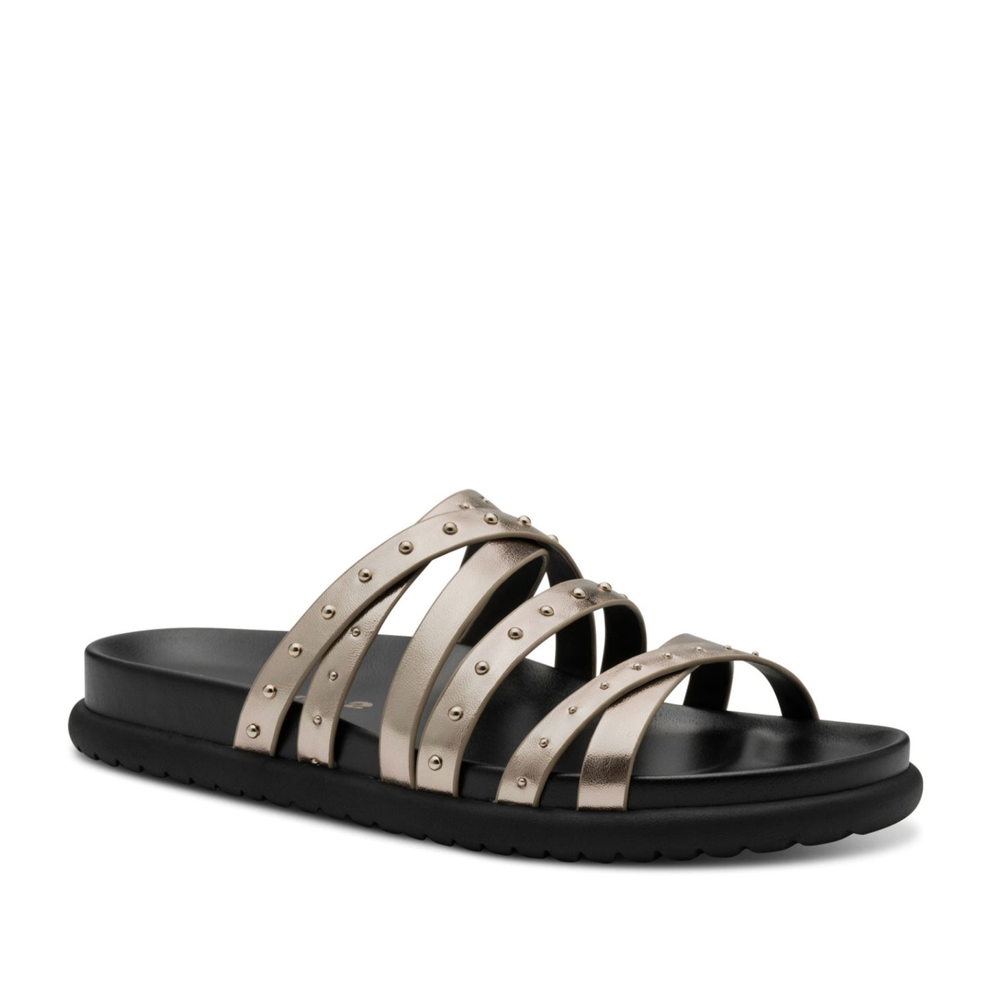 Women's Gold Open-Toe Slippers