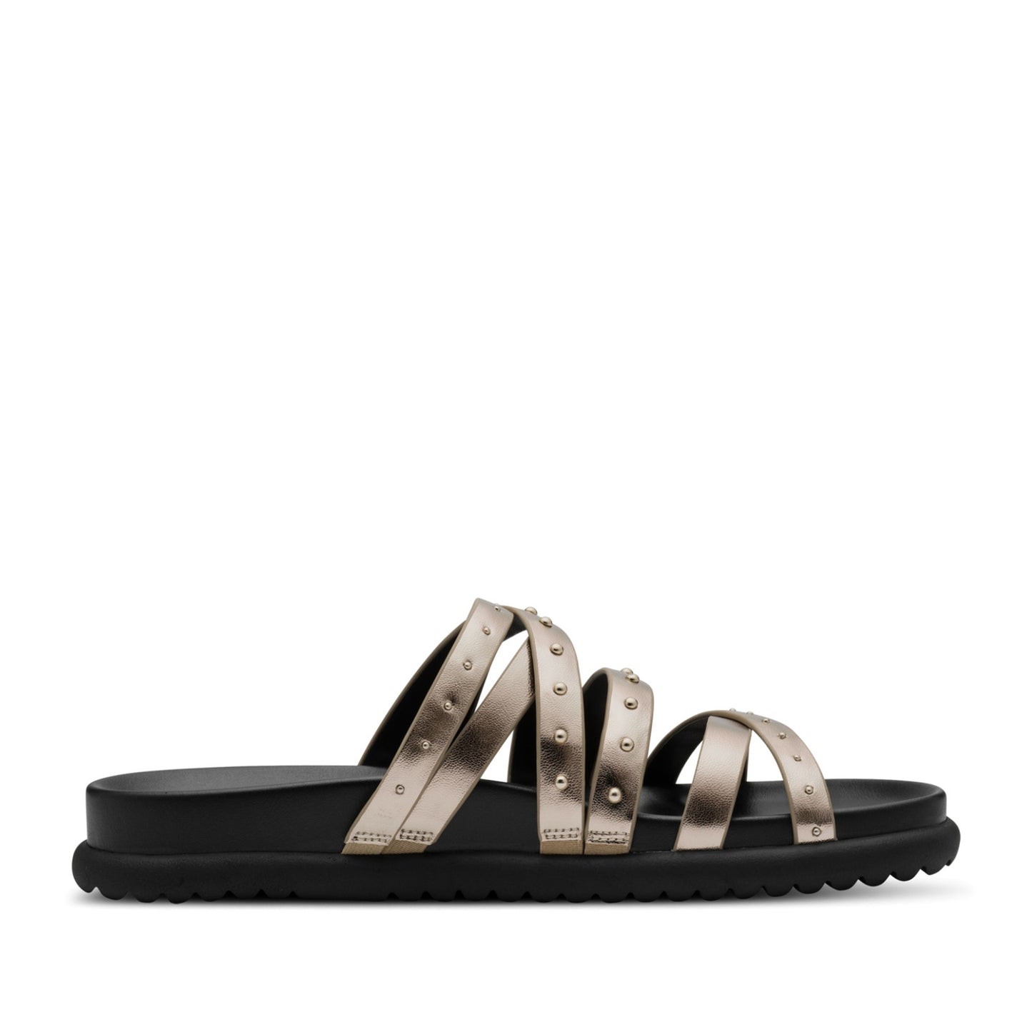 Women's Gold Open-Toe Slippers