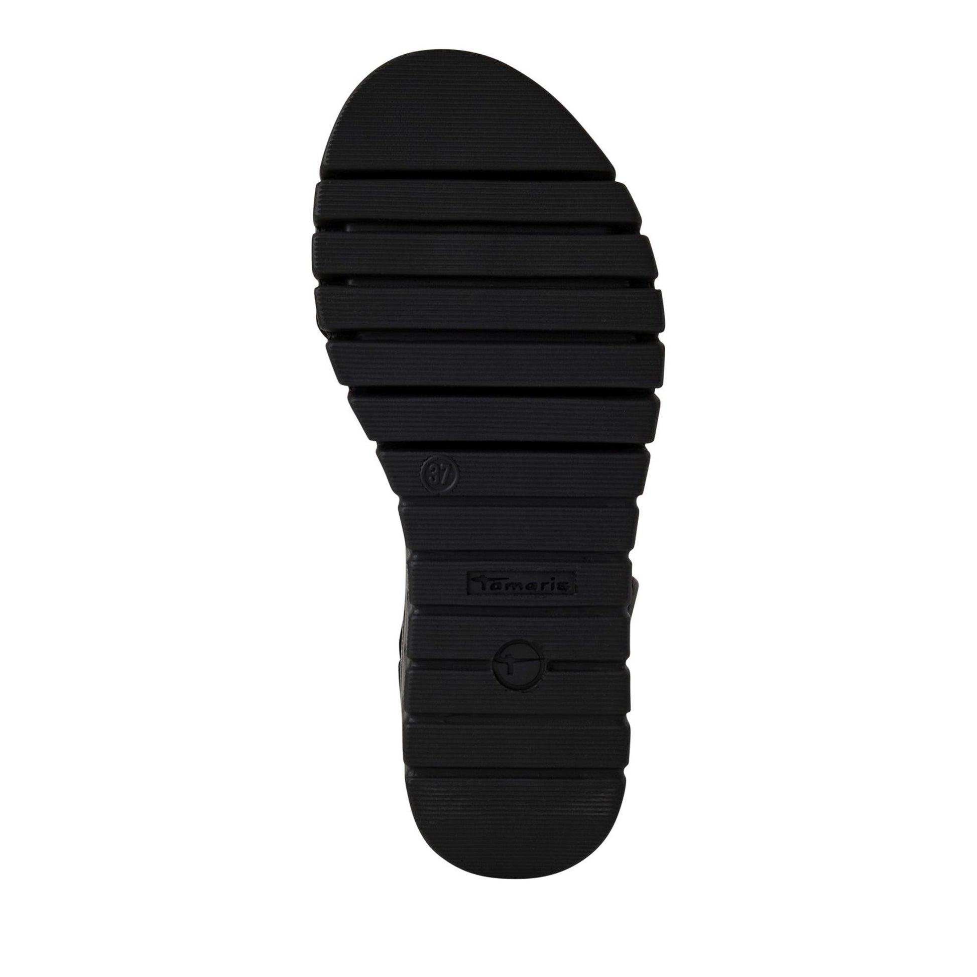 Women's Black Wedge Wedge Sandals