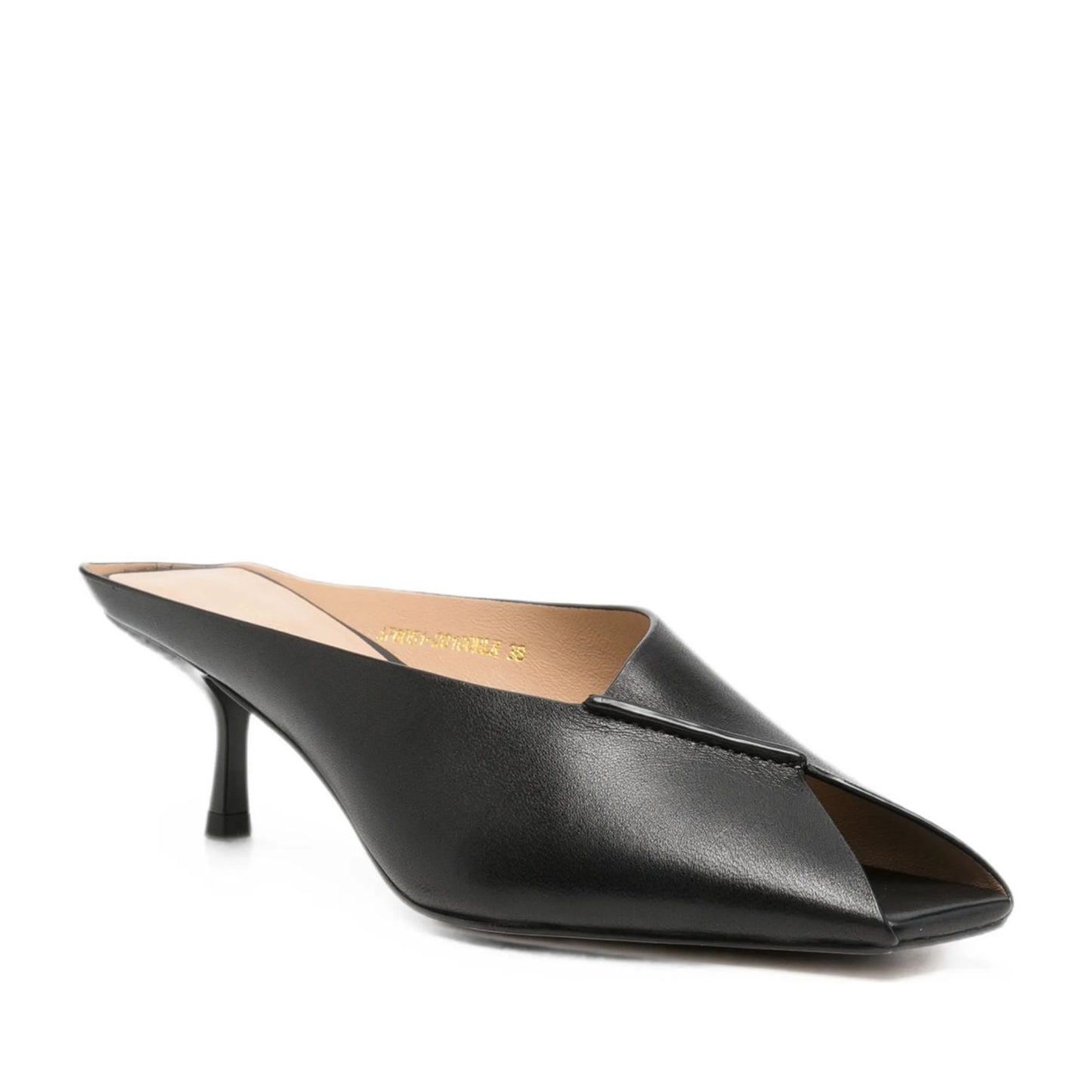 Women's Black Dress Open-Toe Slippers