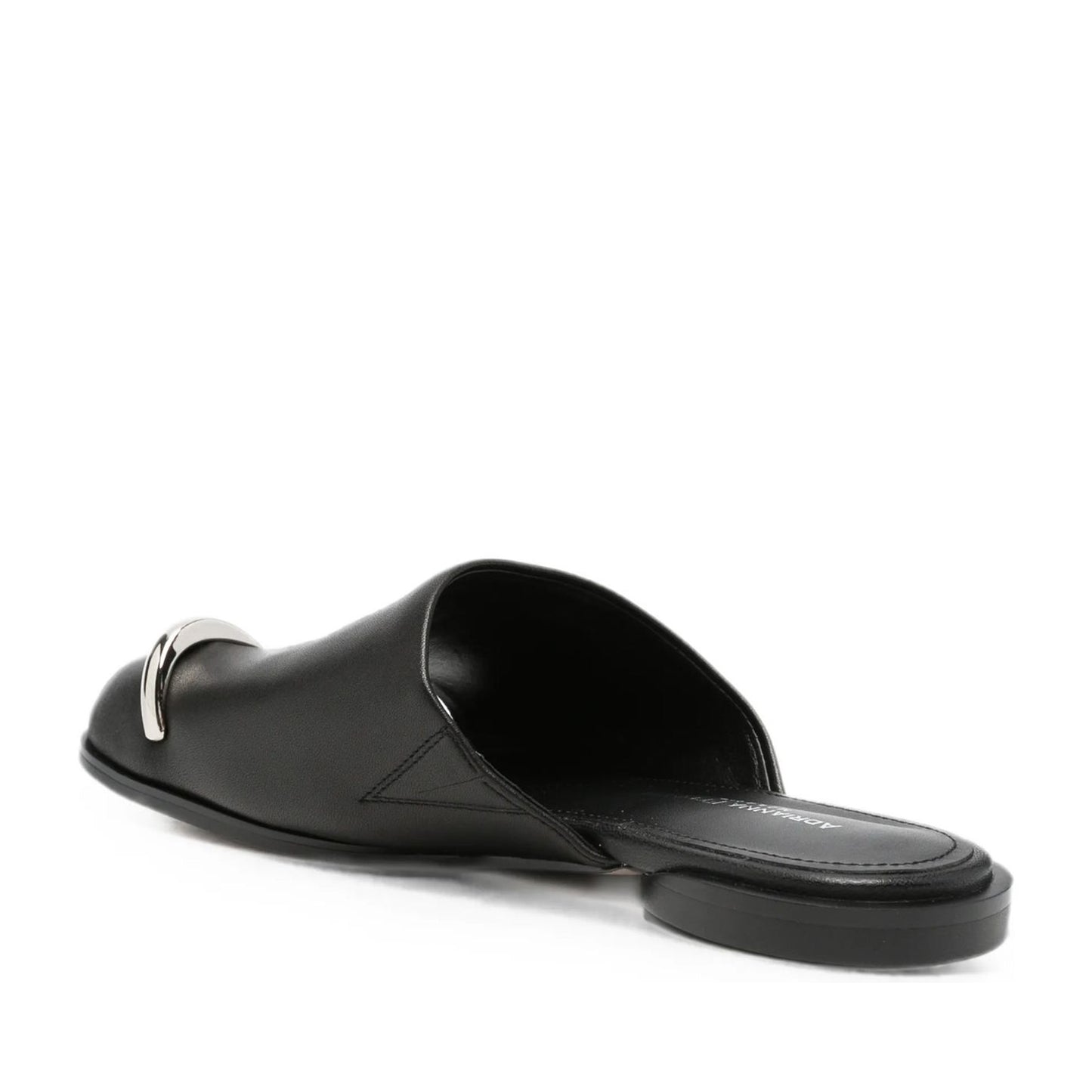Women's Black Open-Toe Slippers