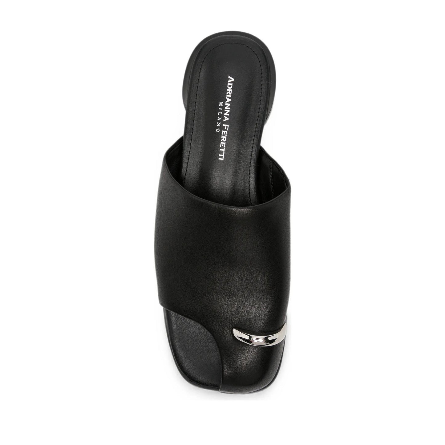Women's Black Open-Toe Slippers