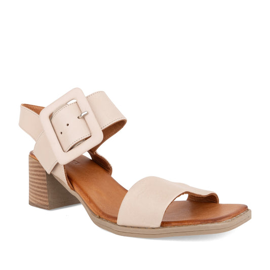 Women's Beige Open-Toe Pumps